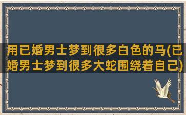 用已婚男士梦到很多白色的马(已婚男士梦到很多大蛇围绕着自己)